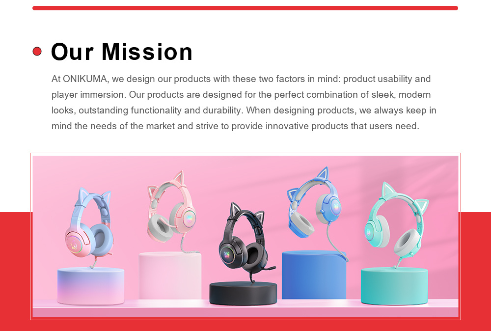 onikuma x15pro wired gaming headset with detachable cat ears rgb removable mic compatible with pc mobile over ear luminous wired gaming headset details 7